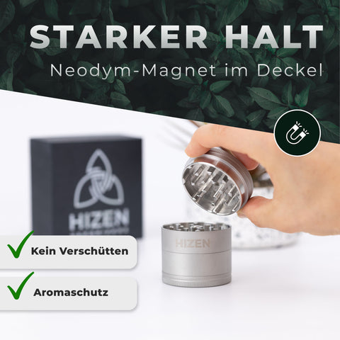 Edelstahl Grinder 4 teilig 5,0 cm