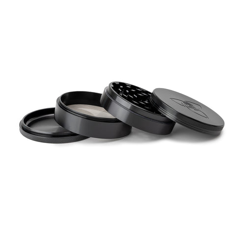 Grinder Alu 100 mm  4 teilig Schwarz