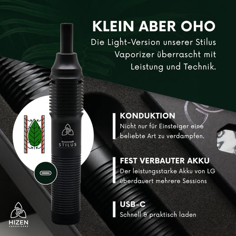 HIZEN Stilus Mini – Laden über USB-C